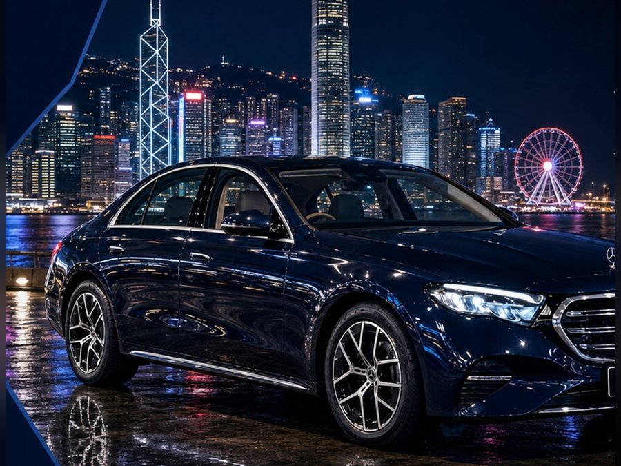 Mercedes-Benz E200 2024 深藍色 - ZC Car Rental 現車租賃